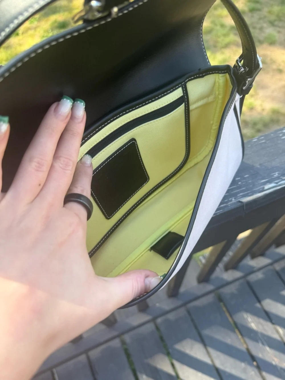 Coach Two-Tone Shoulder Bag in Black and Pink - Picture 6 of 7